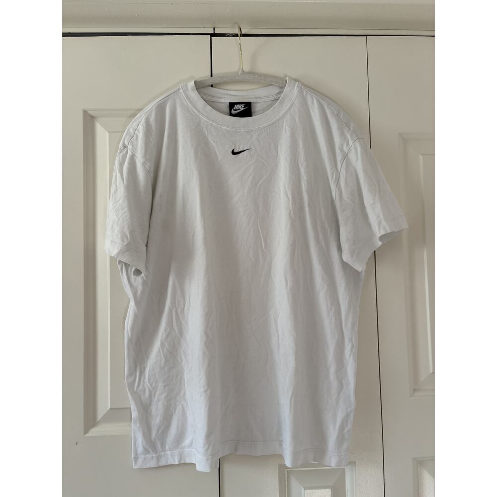 Nike White Crew Neck Logo T-Shirt Medium - Picture 2 of 5
